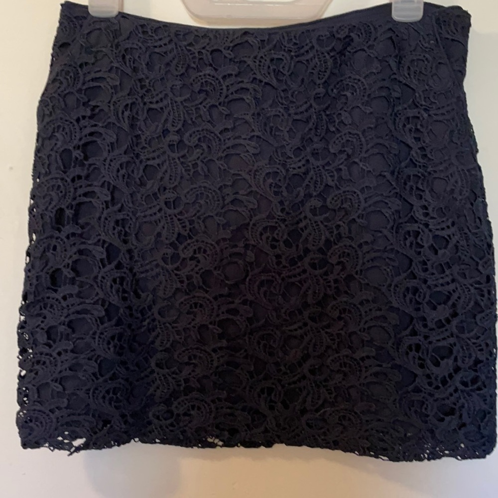 Navy Lace Banana Republic Skirt